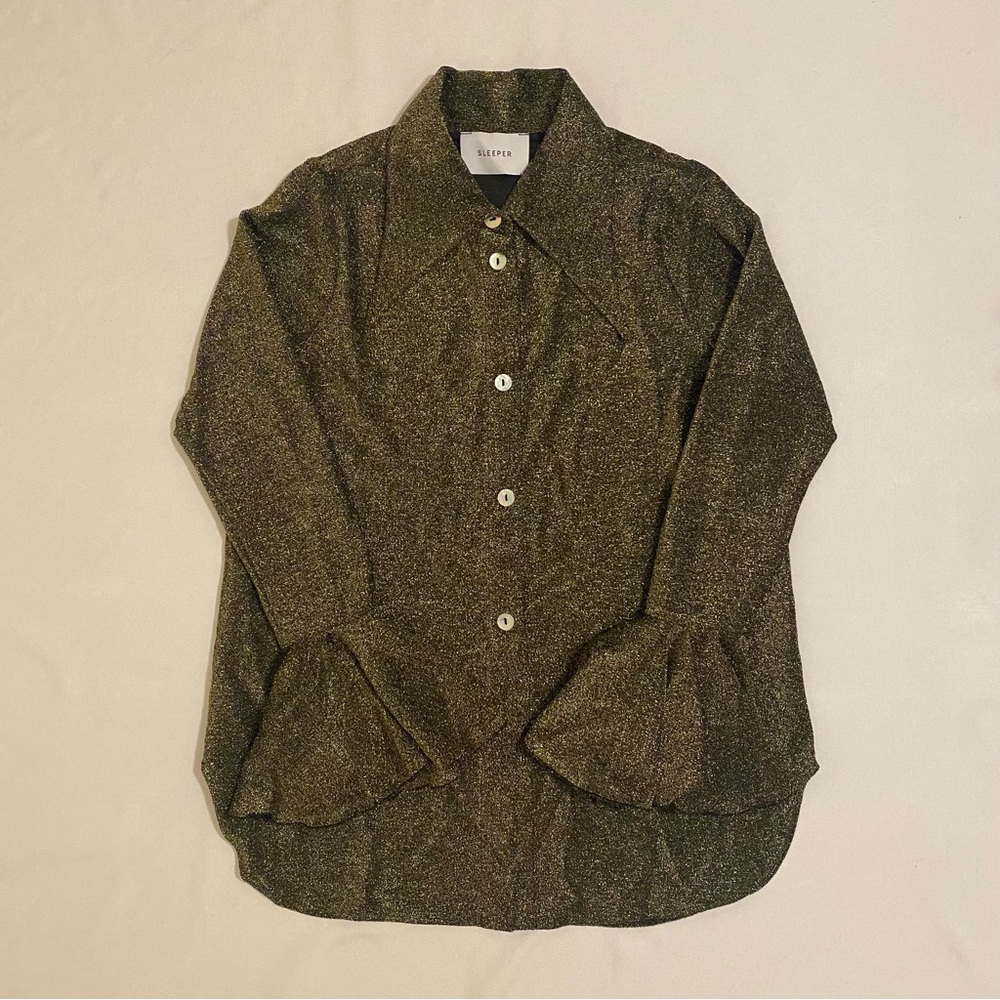 Sleeper Saturn Lounge Suit Gold Metallic